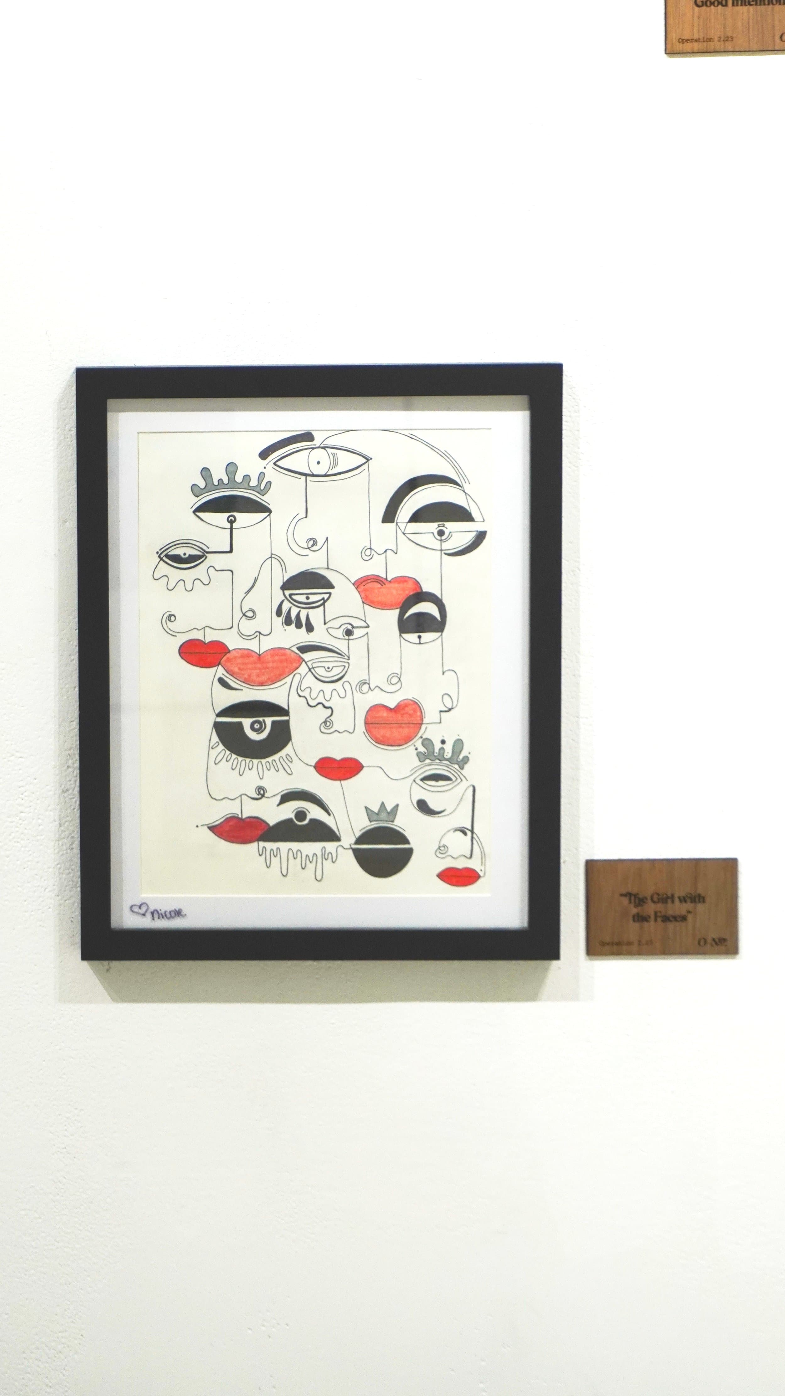 “The Girl with the Faces” - a gift, hand-drawn by Nicole