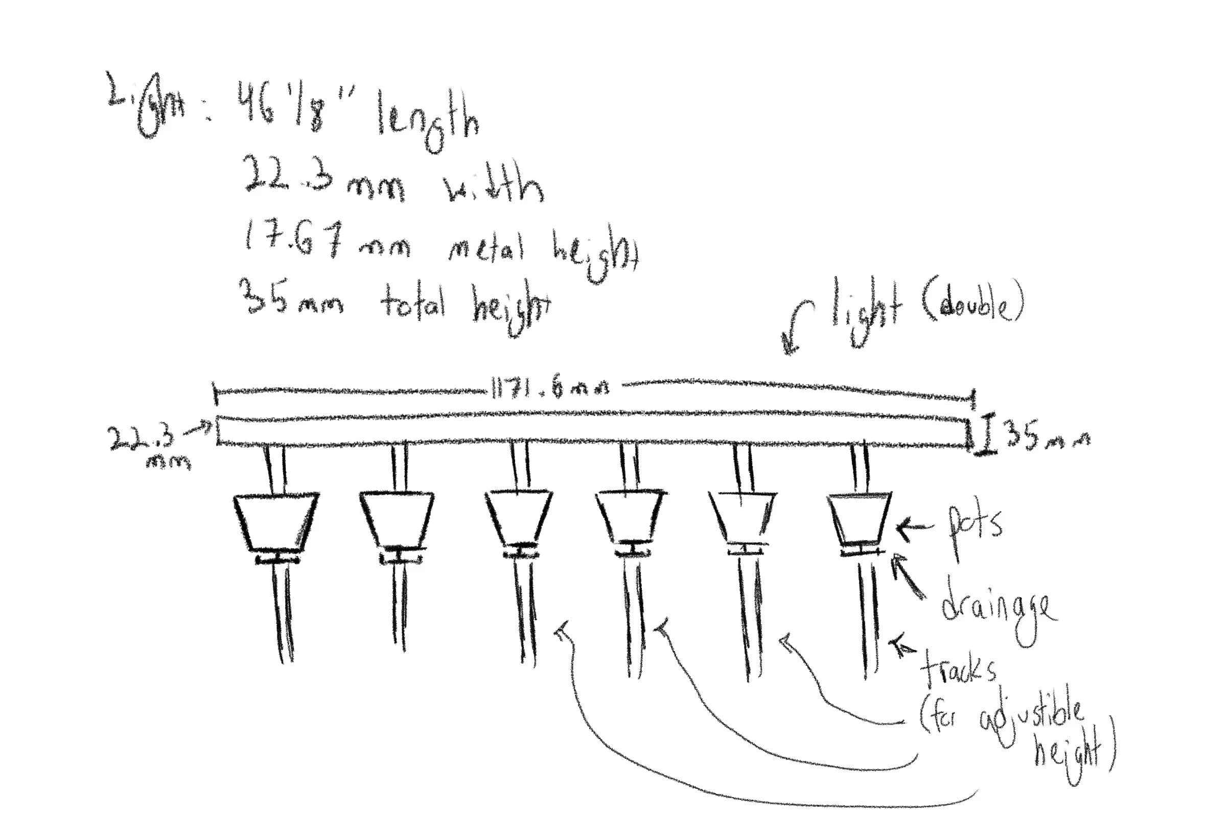 Sketch for the first Pomander Walk prototype