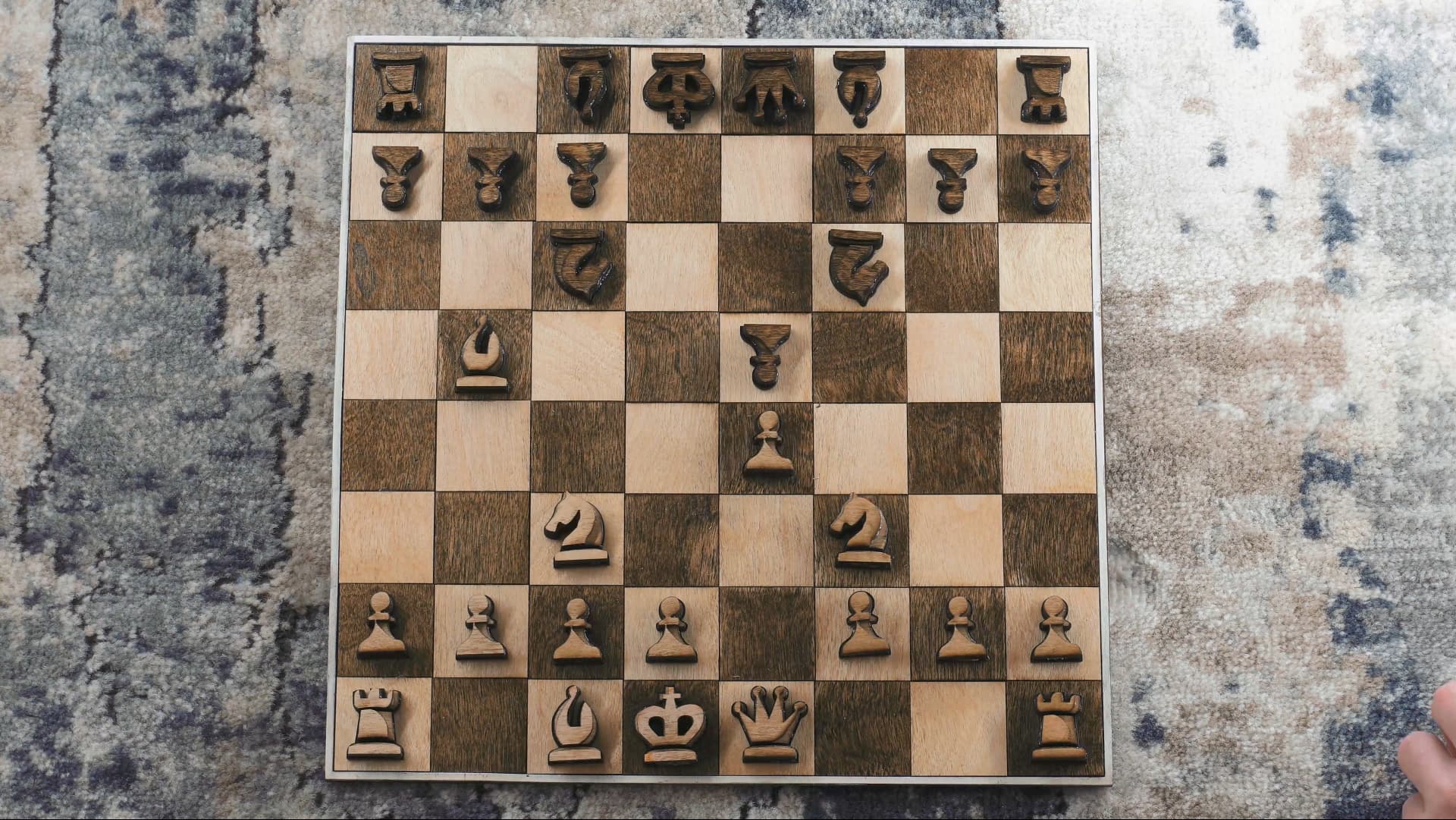 A chess board made to resemble the board from the Chess app. A video of the project is on Pinewood Slurpy.